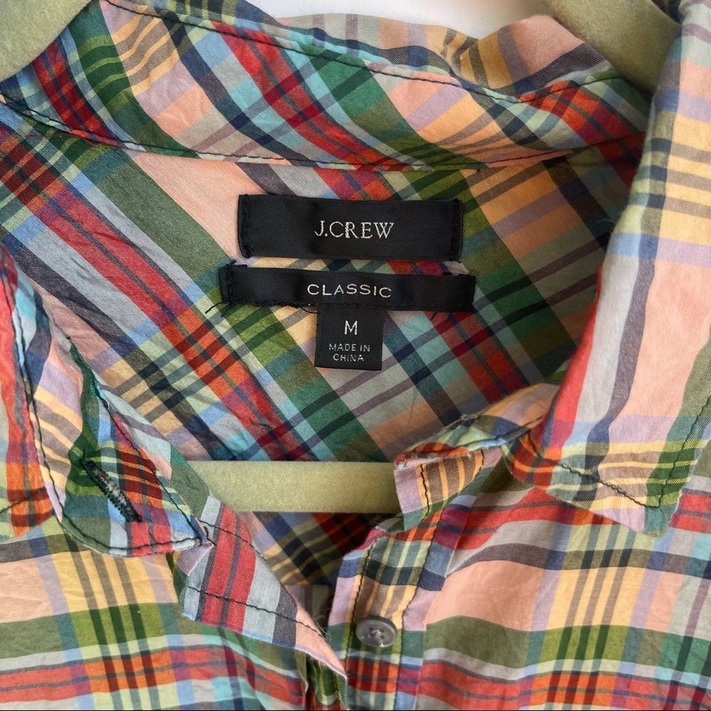 J. Crew Classic Fit Pullover Silk Cotton Shirt Size Medium - Picture 7 of 13